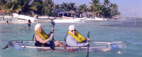2 ladies rowing